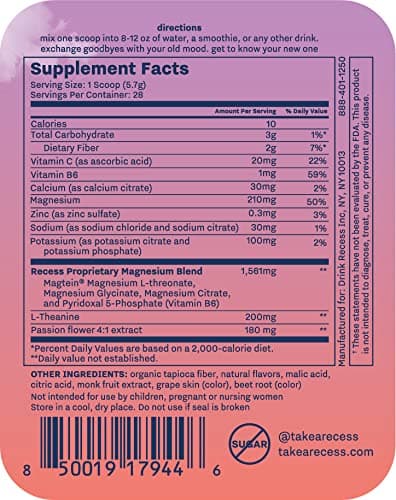 Recess Mood Magnesium Powder, Gradient Berry, 28 Servings thumbnail 7