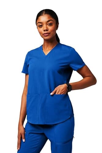Fabletics Women's Method 2-Pocket Scrub Top - MotionTech, 4-Way Stretch, Wrinkle-Resist, Anti-Shrink - Image 1