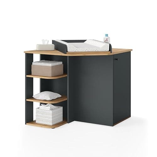 Vicco Commode à Langer Kristian, Anthracite/Artisan, 85x77.3cm avec 3 Compartiments fermés thumbnail 5