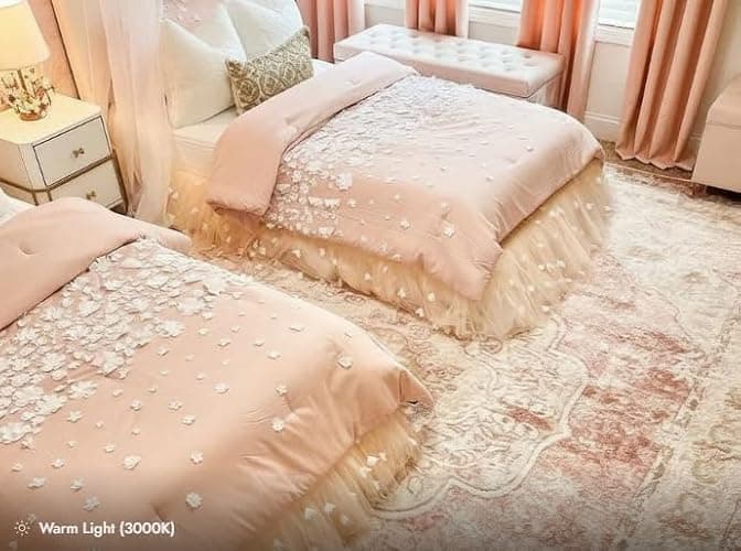 BoutiqueRugs Blush & Light Pink Collection Kandos Bohemian Oriental Medallion Large Area Rug - Traditional Floral Carpet for Living Room - Blush, Dusty Pink, Cream - 7'10" x 9'6" (8x10 Area Rug) thumbnail 10