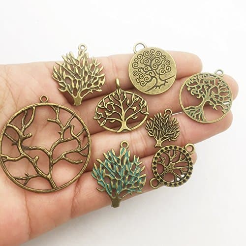 100g Craft Supplies Mixed Tree of Life Pendants Beads Charms Pendants for Crafting, Jewelry Findings Making Accessory for DIY Necklace Bracelet (M075) thumbnail 8
