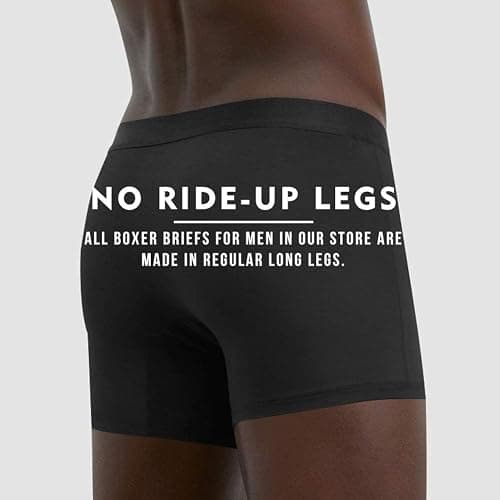 5Mayi Men's Underwear Boxer Briefs Cotton Regular Long Mens Boxer Briefs Underwear Men Pack S M L XL XXL thumbnail 4