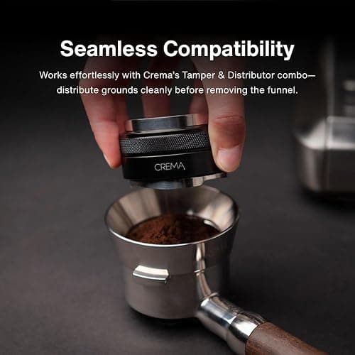 Crema Coffee Products 54mm Dosing Funnel | Compatible with Breville 54mm Portafilter Dual Boiler Oracle Espresso Machines | Stainless Steel | Prevents Spillage Waste | Easy Clean Fit thumbnail 4
