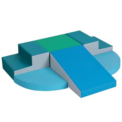 TODIBY 6-Piece Soft PU Leather Toddlers Climbing Toys, Indoor Climb and Crawl Activity Play Set, Foam Play Gym Climbing Structures for Toddlers 3, Baby Foam Blocks for Toddler - Image 1