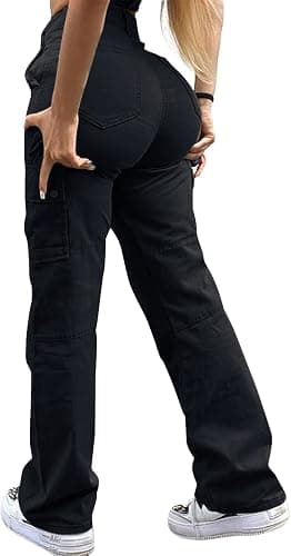 GuYongZ Women's Cargo Jeans Pants - Image 1