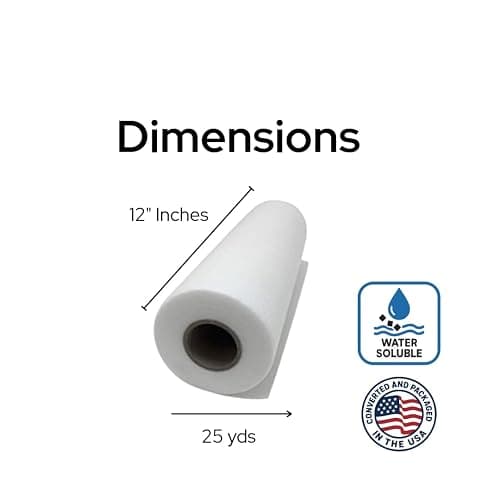 Wash Away Water Soluble Stabilizer 12" x 25 Yd for Embroidery by H.B.I. Products thumbnail 2