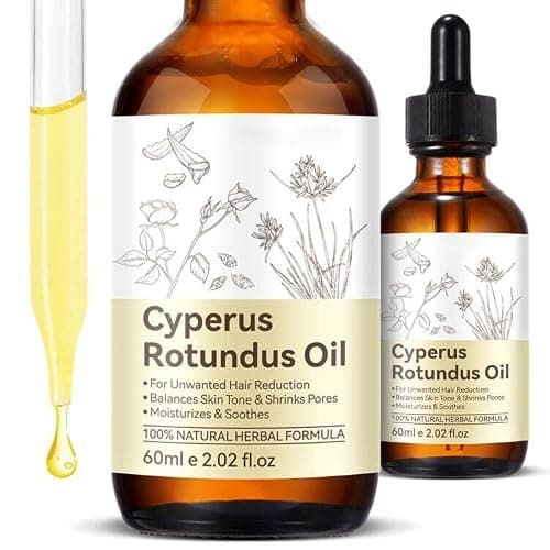 Cyperus Rotundus Oil, Natural for Reducing Body Hair Growth, Cyperus Rotundus Oil for Hair Removal, Reduces Unwanted Hair Growth, Reducing Body Hair Growth, Shrink Pores - 2.02 Fl Oz - Image 1