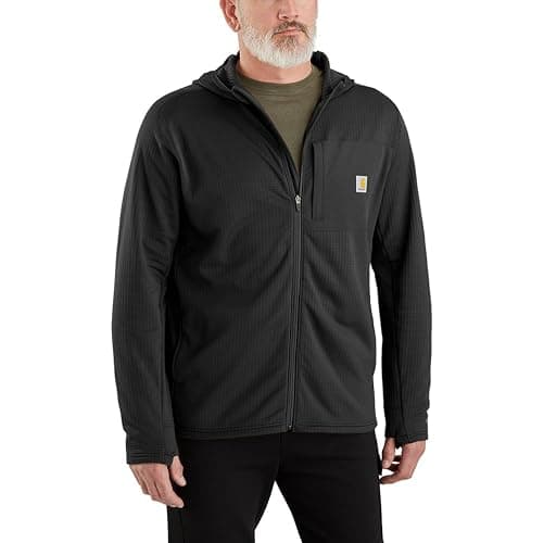 Carhartt Men's Force Relaxed Fit Full-Zip Long-Sleeve Hooded T-Shirt - Image 1