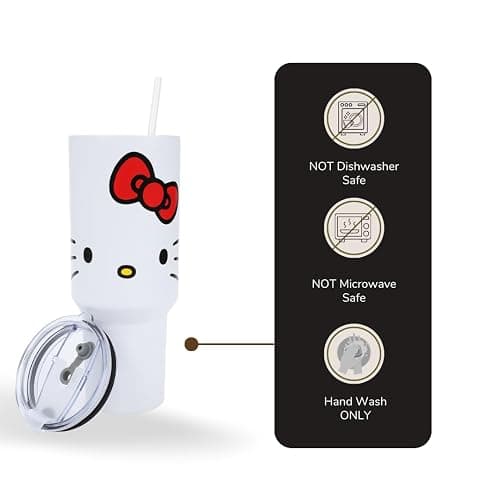 Bioworld Hello Kitty 40 Oz. Stainless Steel Tumbler With Leak-Proof Lid thumbnail 8