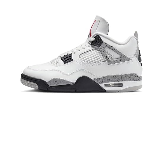Nike Mens Air Jordan 4 Retro Running, SUMMIT WHITE/FIRE RED-CEMENT GREY-BLACK, 8 UK (9 US) - Image 1