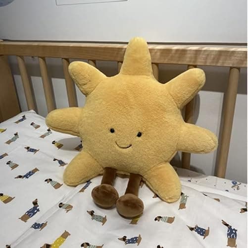 JOSON Sun Shaped Plush Toys, Soft Bedside Sofa Pillows, Used for Home Decoration as Birthday Gifts for Children and Girls (Sun) thumbnail 5