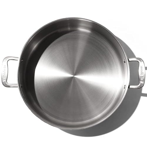 Made In Cookware - 10 Quart Stainless Steel Rondeau Pot w/Lid - 5 Ply Stainless Clad - Professional Cookware - Crafted in Italy - Induction Compatible thumbnail 7