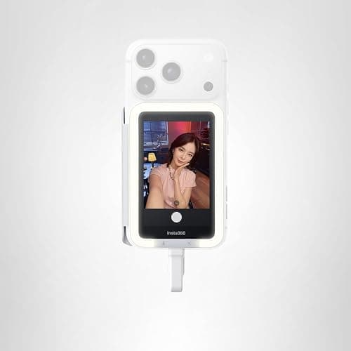 Insta360 Snap Selfie Screen with Light - 4K Magnetic Selfie Monitor Screen for Selfie, Vlogging, Compaitble with iphone 15/16/17 Pro, Adjustable Lighting, Touchscreen Control, Wired Instant Connection thumbnail 9