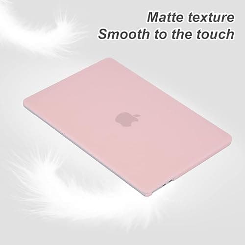 EooCoo Case Compatible with MacBook Air 13 inch M4 M3 M2 2025-2022 A3240 A3113 A2681, 13.6" Hard Case Cover & TPU Keyboard Skin & Screen Protector for Laptop Air 13.6 inch - Dusty Pink thumbnail 6