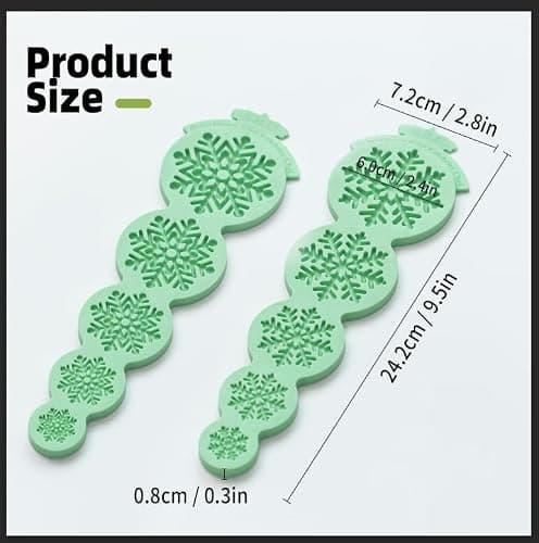 KALAIEN Snowflake Silicone Mold,2Pcs Christmas Silicone Mould Snowflake Fondant Mold,3d Winter Cupcake Topper for Chocolate Cake Decoration Molds thumbnail 3