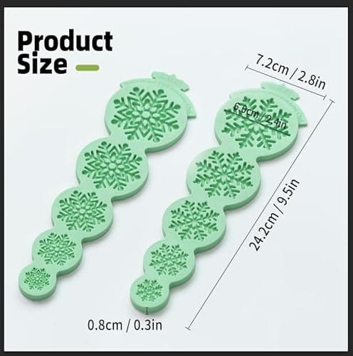KALAIEN Snowflake Silicone Mold,2Pcs Christmas Silicone Mould Snowflake Fondant Mold,3d Winter Cupcake Topper for Chocolate Cake Decoration Molds thumbnail 4