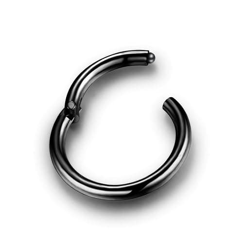 5Pcs Stainless Steel 16G 18G Sleeper Hoop Earrings for Women Men Septum Hinged Clicker Nose Lip Ring Helix Daith Cartilage Tragus Piercings Tiny Small Huggie Hoops Hypoallergenic Sensitive Ears Jewelry thumbnail 2