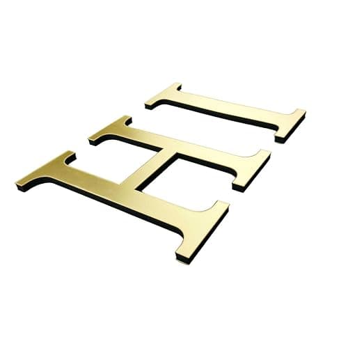 HXymxkeqi Large 3D Raised Letter Wall Stickers, 20cm 7.87inch Acrylic Alphabet Decals, Self-Adhesive Home Decor Letters for Living Room, Bedroom, Office, DIY, Light Gold (T, Light Gold) thumbnail 7