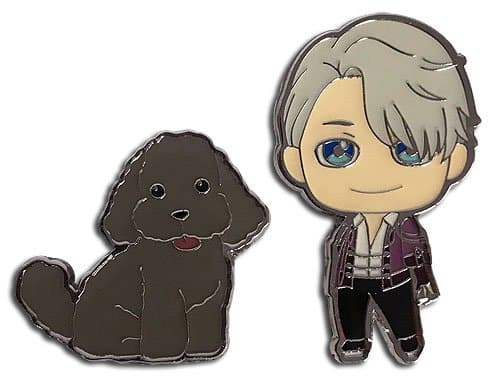 Yuri!!! On Ice - Victor & Makkachin Pins - Image 1