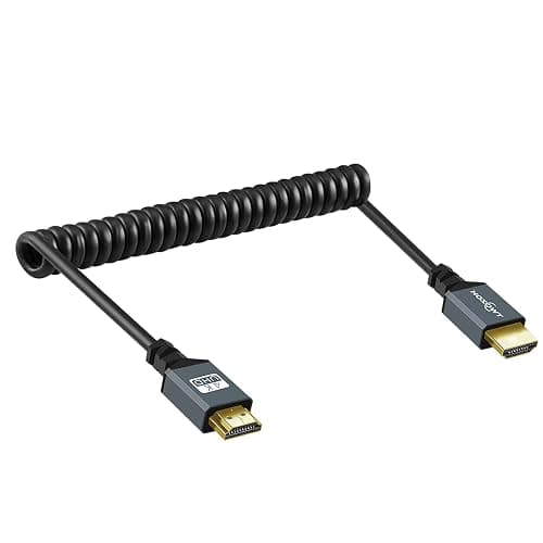 Twozoh HDMI to HDMI Coiled Cable, Support 3D,4K UHD, 1080p, HDMI 2.0a 2.0b 2.0 1.4a (Extend up to 1.5M/5FT) - Image 1