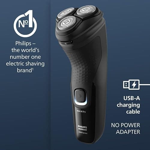 Philips Norelco Shaver 2400 Series, Wet and Dry Electric Shaver, Pop-up Trimmer, P-Cap, Deep Black, Model X3001/90 thumbnail 6