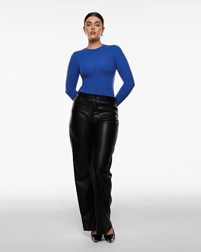 INLYRIC Women's Inbarely Soft Long Sleeve T-Shirts Crew Neck Basic Tees Slim Fitted Going Out Tops Trendy Fall Outfits thumbnail 2