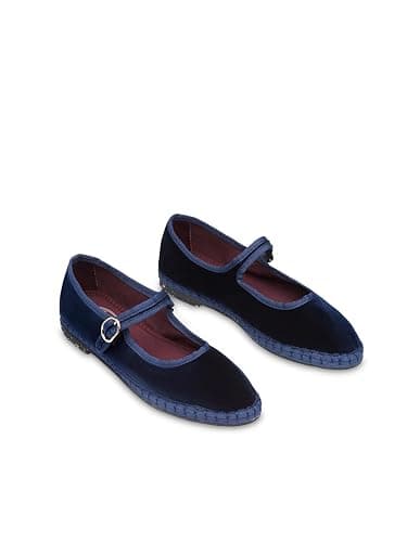 Flabelus Women's Velvet Mary Jane Flats thumbnail 2