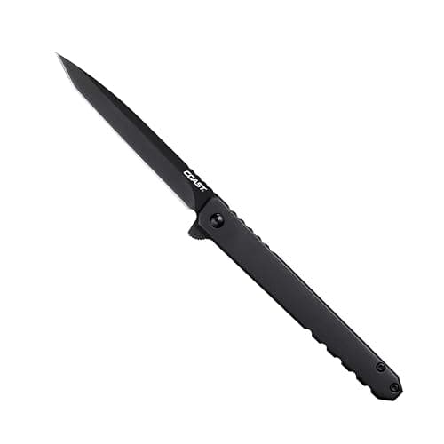COAST Founder's Collection LX520 ORIGIN, TANTO Blade, Gentleman's EDC Folding Pocketknife, Flip Tab, Frame Lock, Pocket Clip, Stainless-Steel, Black Blade & Handle - Image 1