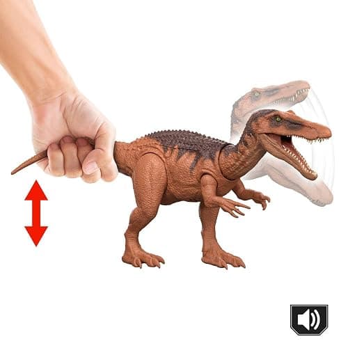 Mattel Jurassic World Rebirth Wild Roar Baryonyx Dinosaur Toy with Tail-Controlled Chomp Multi-Direction Attack & Sound, Posable & Digital Play thumbnail 4