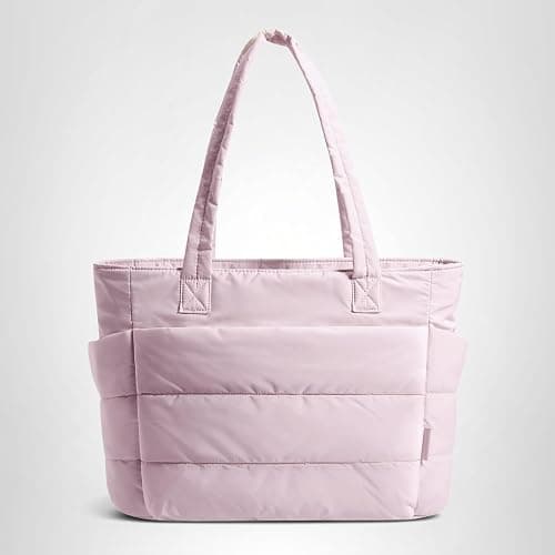 BAGSMART Tote Bag for Women, Lightweight Puffy Tote Bag with Compartments Shoulder Bag Handbag for Travel, Work, Gym | Lightweight thumbnail 7