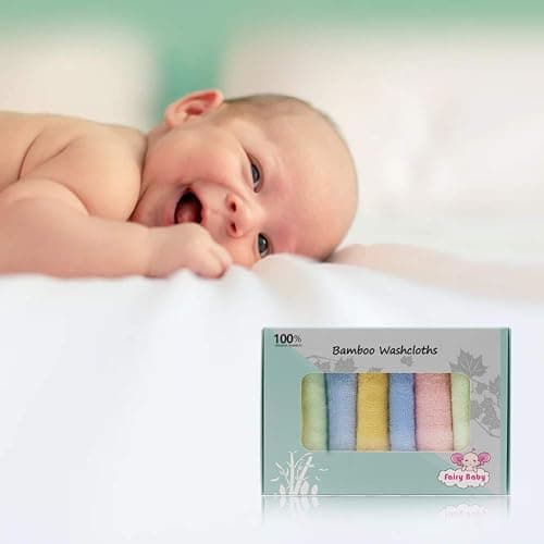 Baby Washcloths 100% Organic Bamboo Bath Washcloth Reusable Face Towels Anti-Bacterial Soft Towel Set Perfect for Newborn (8 pack) thumbnail 7