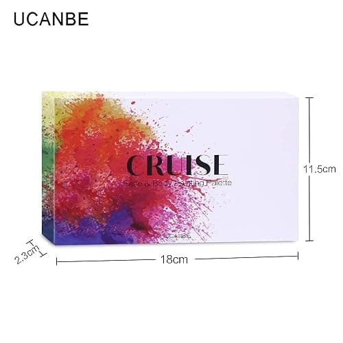 UCANBE Face Body Paint Set, 15 Colors Painting Palette Makeup Kit with 10 Pcs Professional Artist Brushes for Halloween Cosplay Party thumbnail 8