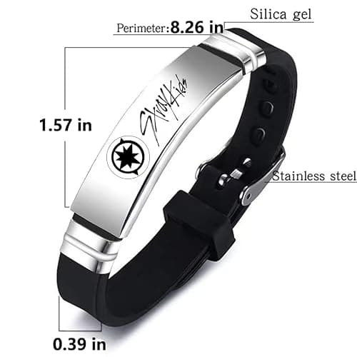 2 Pack Stray Kids Merch Bracelets, Stray Kids Charm Silicone Bracelets Jewelry for gifts thumbnail 5