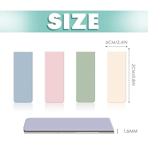 15 Pieces Bookmark, Magnetic Bookmarks for Women, Men, Book Lovers, Bookmarks Bulk for Students Teachers Reading, Morandi Color Bookmark thumbnail 2