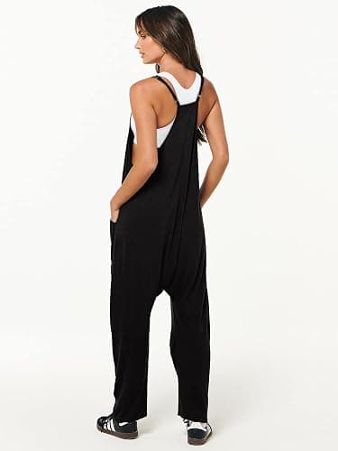 ANRABESS Jumpsuits for Women Casual Summer Overalls Sleeveless Spaghetti Strap Romper Jumpers Trendy Beach Vacation Outfits thumbnail 5