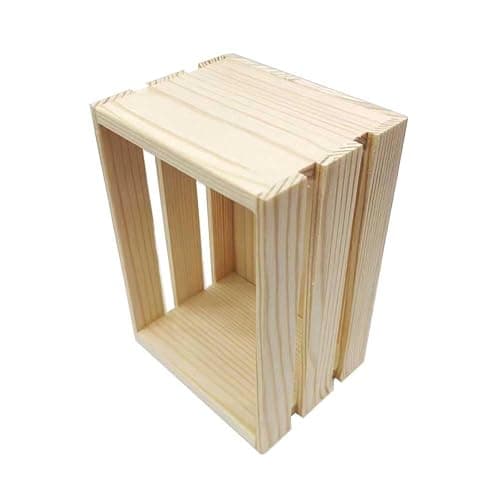 Teensery Small Wooden Crates Decorative Farmhouse Wood Box Mini Storage Basket Container for Home Office Classroom Bedroom Kitchen, 1 Piece (4.92 x 3.46 x 2.76 Inch) thumbnail 4