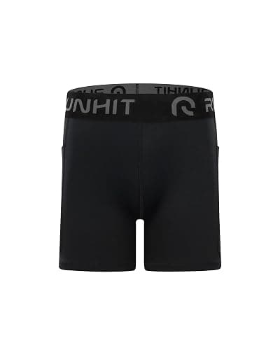 Runhit 4" Youth Girls Volleyball Shorts Spandex Girls Compression Shorts Biker Dance Kids Gymnastics Shorts with Pockets thumbnail 3