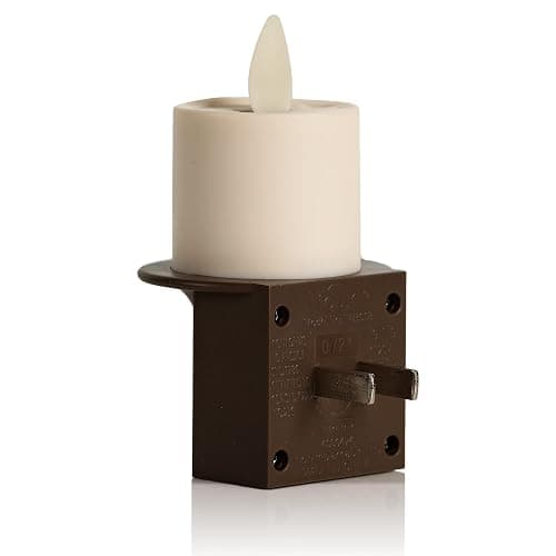 Luminara Flameless Candle Nightlight w/Dusk to Dawn Light Dark Auto Sensor, Bronze Plugin Night LED Light w/Patented Real-Flame Effect Technology, Safe for Kids & Pets thumbnail 5