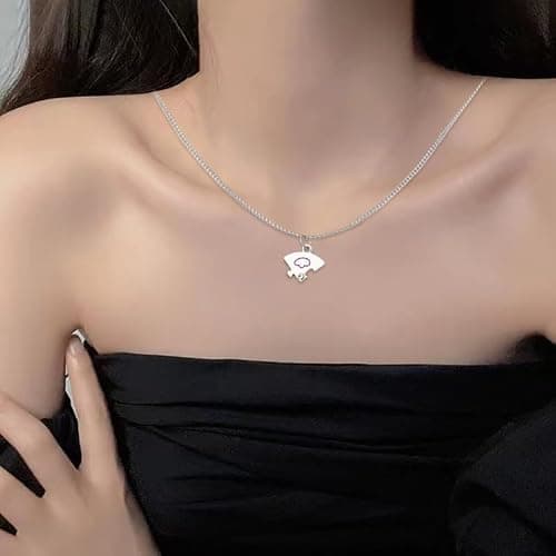 Best Friend Friendship Necklaces for 3 Sisters Birthday Gifts for Big Middle Little Sister Puzzle Necklace for 3 4 Friends thumbnail 3