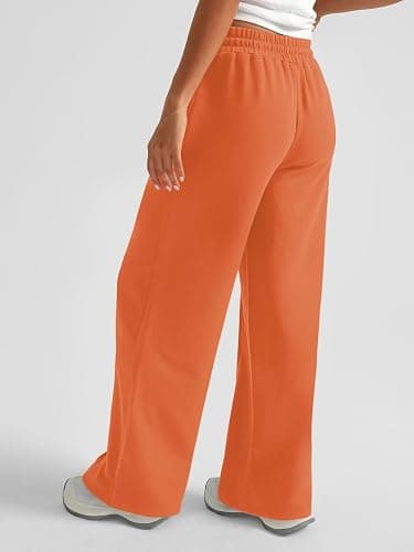 AUTOMET Womens Wide Leg Sweatpants High Waisted Baggy Pants Drawstring Athletic Joggers thumbnail 4