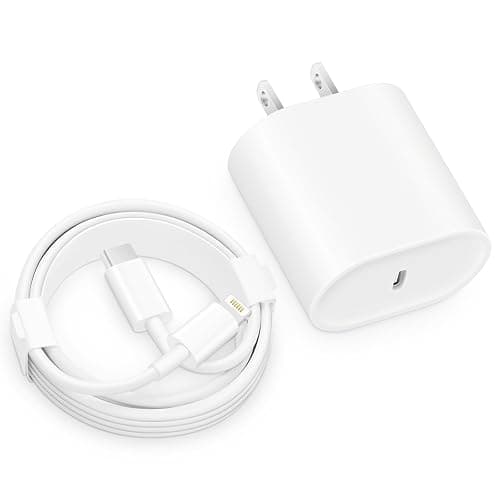 Fast Charger i Phone, 20W USB C Block with 6Ft Cable Compatible with IP 14/14 Pro/14 Plus/14 Pro Max/13/13 Mini/13 Pro/13 Pro Max/12/11/X & More - Block&Cable 1-Pack - Image 1