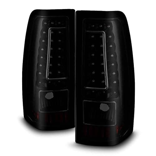 ACANII - For Black Smoke 1999-2002 Chevy Silverado GMC Sierra [C-Shape] LED Tail Lights Lamps - Image 1