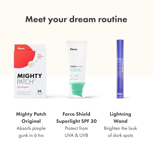 Hero Cosmetics Force Shield Superlight Sunscreen SPF 30 - Everyday SPF 30 for Acne-Prone Skin with Zinc Oxide, Green Surge, and Extremolytes - Fragrance Free and Reef Safe (50 ml) thumbnail 7