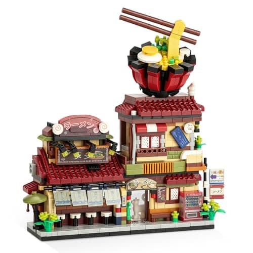 QCQBL Japanese Ramen Shop Mini Building Blocks Set | 1102 PCS Realistic Street View Architecture Model Kit | Collectible Construction Toy | Aesthetic Desk Decor Gift for Teens & Adults - Image 1