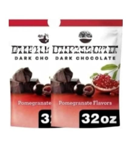 Dark Chocolate Pomegranate and Acai Blueberry 32oz Total 64 oz 2 Pack (2 Pack, Red Package) - Image 1