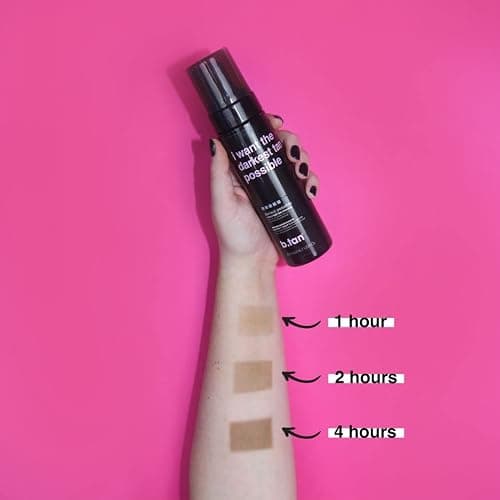 b.tan Dark Self Tanner Kit | Get The Darkest Tan Possible Bundle - Best Dark Self Tanning Mousse w Mitt Applicator, 1 Hour Sunless Tanner, Fast Bronzing Glow, No Fake Tan Smell, Vegan, 6.7 Fl Oz thumbnail 5