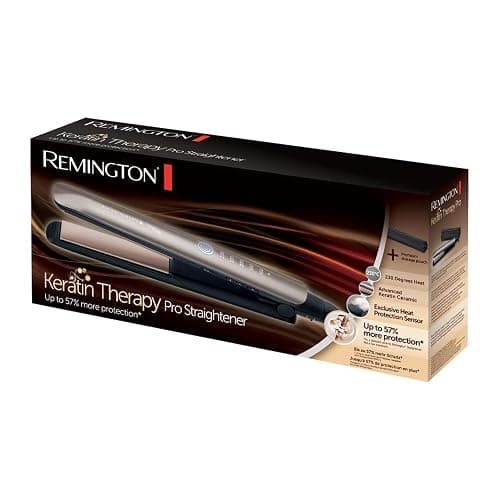 Remington Glätteisen Profi [Hitzeschutzsensor um Haarschäden zu verringern] Keratin Protect (hochwertige Keratin-Keramikbeschichtung mit Mandelöl) Digitales Display, 160-230°C, Haarglätter S8593 | Hitzeschutzsensor zur Verringerung von Haarschäden, Federnd gelagerte Stylingplatten, 15 Sekunden Aufheizzeit thumbnail 10