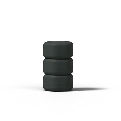 Cadence Travel Containers Basic Skincare Set - Magnetic Containers with Lids,Carry On Travel Essentials For Women/Men - 3 Small Capsules (0.56oz) - Cleanser, Moisturizer & Sun-Icon Labels - Charcoal - Image 1