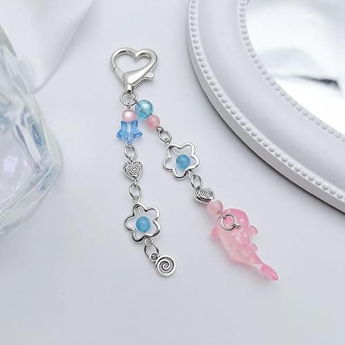 AGEN KGEN Aesthetic Y2K keychains Cute Butterfly Star Strawberry Bear Guitar Keychains Charms for Women Bag Purse Gifts thumbnail 8