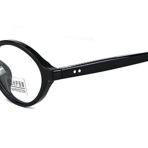 Small Frame Oval Glasses Anti Blue Light Tr90 Acetate Temple Retro Glasses Frame Eyeglasses Unisex thumbnail 6